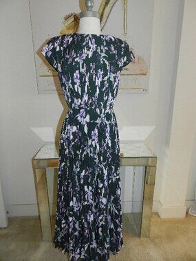 NWT $1695 Jason Wu Collection Cap Sleeve Green Floral Print Midi Dress Size 2